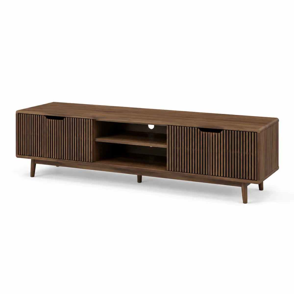 Szafka RTV z drewna orzechowego, 140x40x50 cm