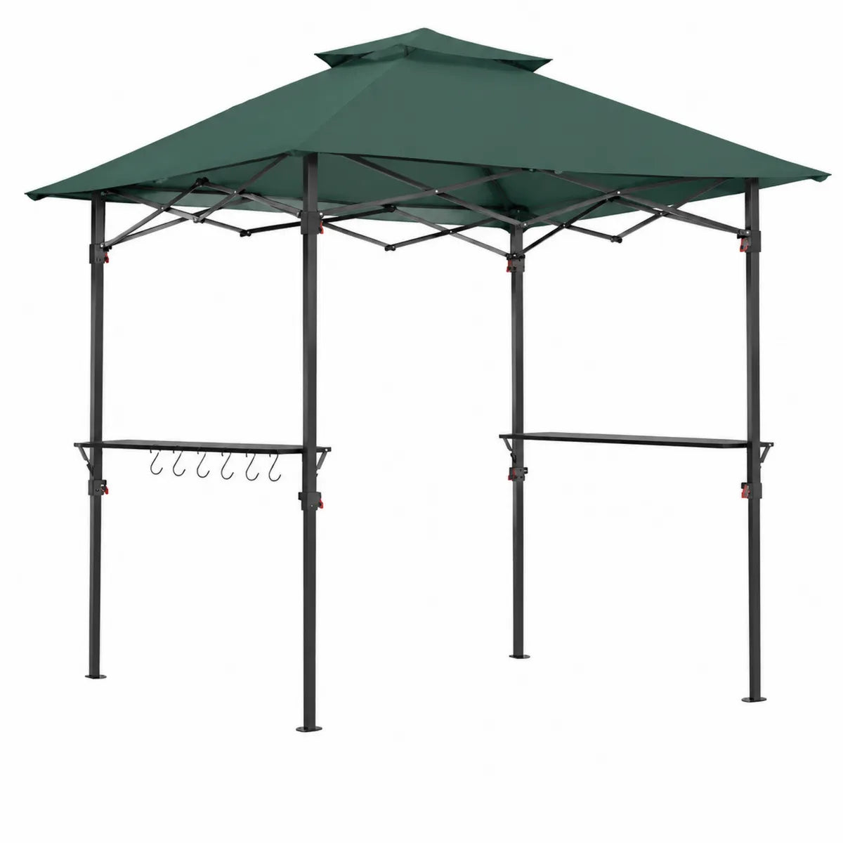Altana ogrodowa z daszkiem poliestrowym zielonym 245x150x220 cm