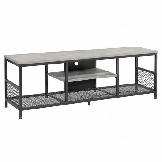 Szafka RTV metalowa z półkami 120x40x50 cm betonowa płyta