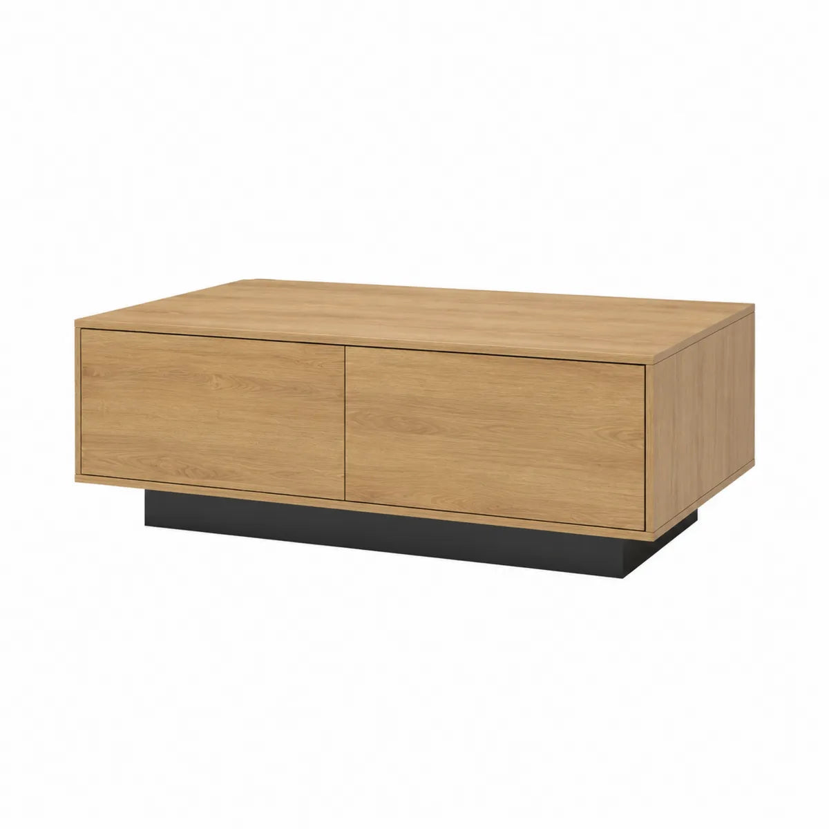 Stolik kawowy z płyty MDF z fornirem dębowym 120x60x40 cm