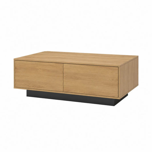 Stolik kawowy z płyty MDF z fornirem dębowym 120x60x40 cm